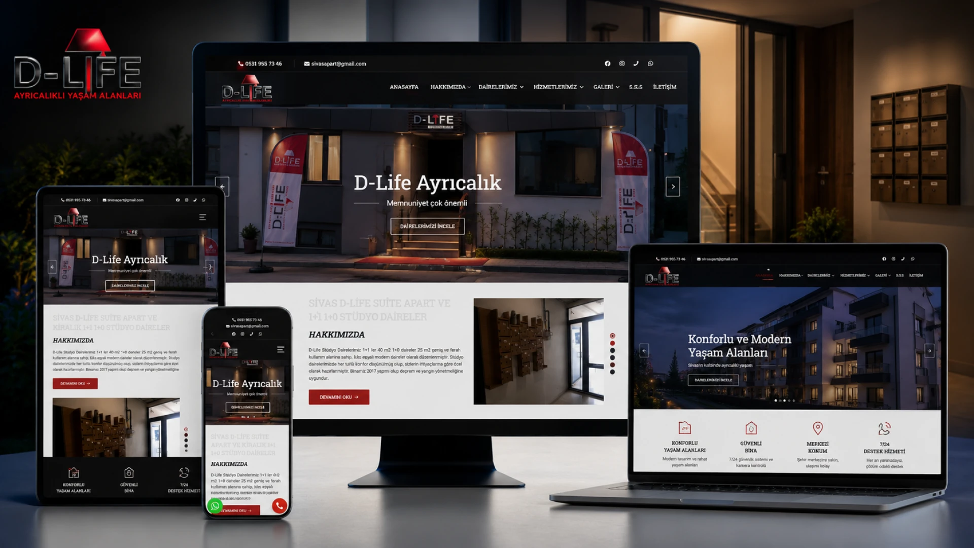 Sivas D-Life Apart  Web Sitesi